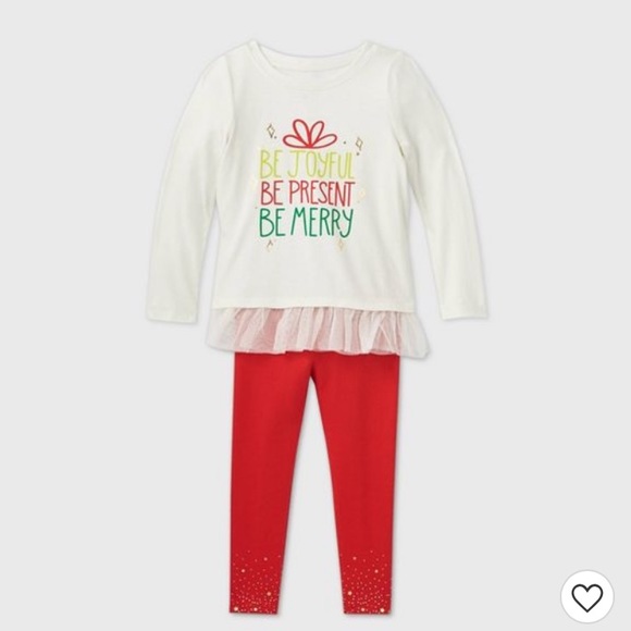 NWT Cat & Jack Long Sleeve Top & Leggings Set - Picture 1 of 4